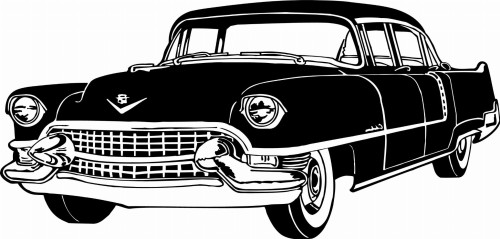 Naklejka ścienna Cadillac Classic – stylowa ozdoba retro w amerykańskim klimacie