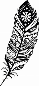 #Naklejka na ścianę Pióro 3