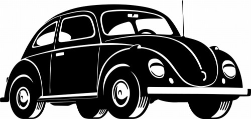 Naklejka ścienna retro samochód – ozdoba dla miłośnika klasyki motoryzacji