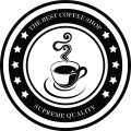 Naklejka ścienna The Best Coffee Shop – elegancka dekoracja do kuchni i kawiarni