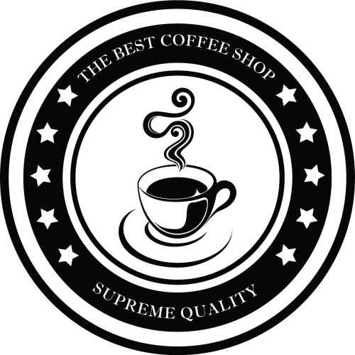 Naklejka ścienna The Best Coffee Shop – elegancka dekoracja do kuchni i kawiarni