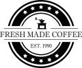 Naklejka ścienna Fresh Made Coffee – klasyczna ozdoba do kawiarni i kuchni