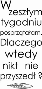 #Naklejka na ścianę Napis 10