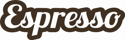 Ozdobna naklejka ścienna z napisem espresso do kuchennej strefy kawowej