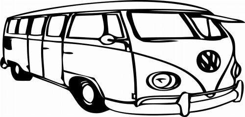 Naklejka ścienna retro bus – ozdoba dla fana podróży i motoryzacji