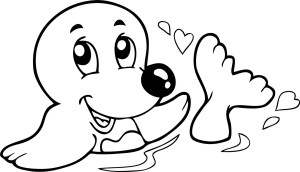 #Naklejka na ścianę dla dzieci Foka 83