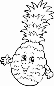 #Naklejka ścienna dla dzieci Ananas 91