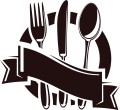 Naklejka ścienna z motywem sztućców do kuchni, restauracji i kawiarni
