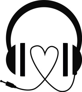 #Naklejka na ścianę Słuchawki 5