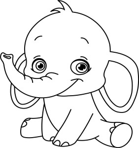 #Naklejka na ścianę dla dzieci Słonik 53