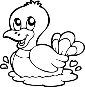 #Naklejka na ścianę dla dzieci Kaczka 66