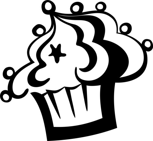 Naklejka ścienna z motywem babeczki – ozdoba do kuchni lub kawiarni