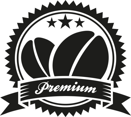 Naklejka ścienna kawa premium – etykieta z ziarnami kawy