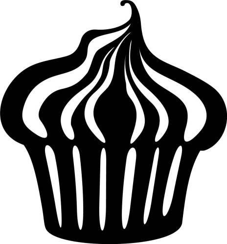 Naklejka ścienna z motywem babeczki – ozdoba do kuchni