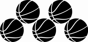 #Naklejka ścienna Piłki do koszykówki 45