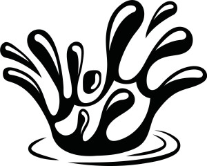 Naklejka na ścianę Plusk wody 40