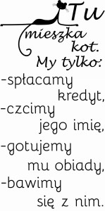 #Napis na ścianę o kotach 74