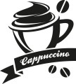 Naklejka ścienna z napisem Cappuccino
