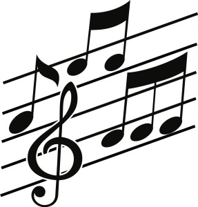 #Naklejka na ścianę Nuty 11