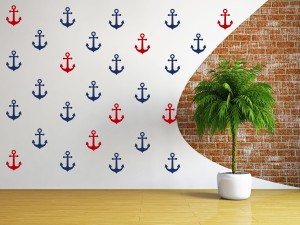 #Skandynawskie naklejki ścienne Kotwice