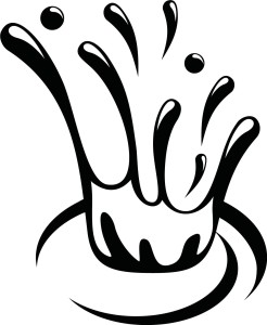 Naklejka ścienna Plusk wody 50