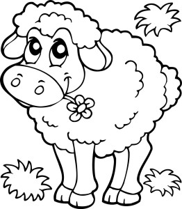 #Naklejka na ścianę dla dzieci Owca 64