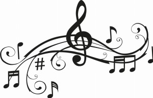 #Naklejka na ścianę Nuty 5