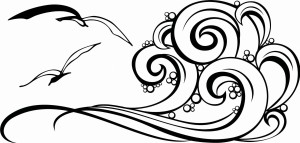 #Naklejka ścienna Fala 17