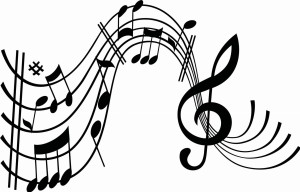 #Naklejka na ścianę Nutki 6