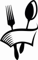 Naklejka ścienna z motywem widelca i łyżki – elegancka ozdoba do kuchni i restauracji