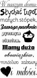 #Napis na ścianę W naszym domu 78