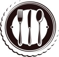 Naklejka ścienna z motywem sztućców – dekoracja do kuchni, kawiarni i restauracji