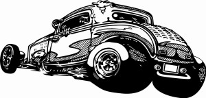 Naklejka na ścianę Hot Rod 66