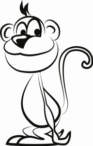 #Naklejka na ścianę dla dzieci Małpa 23