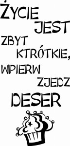 #Napis na ścianę do kuchni 11