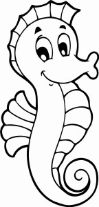 #Naklejka ścienna dla dzieci Konik morski 78