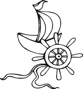 #Naklejka na ścianę Żaglówka 68