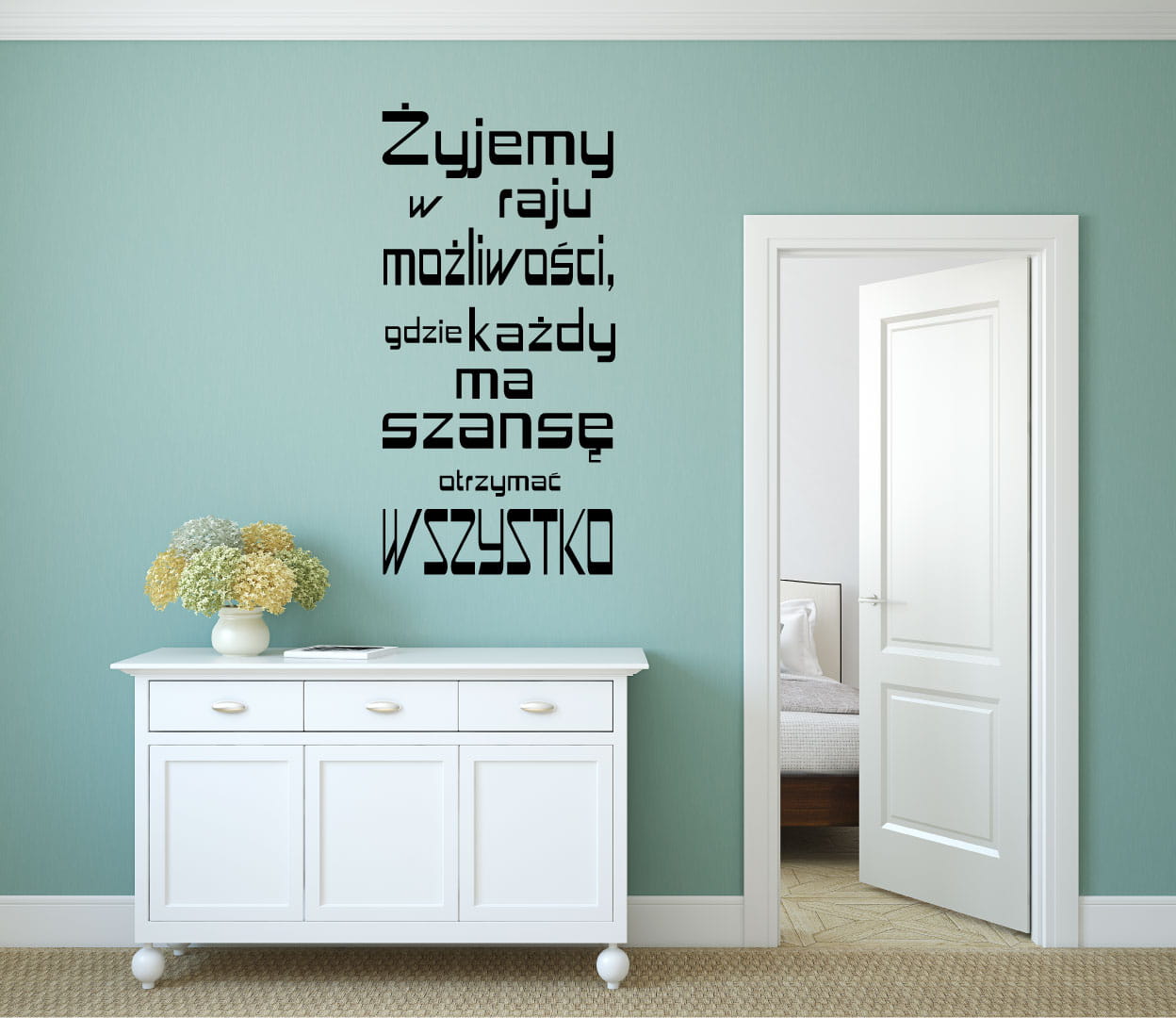 Motywująca naklejka ścienna